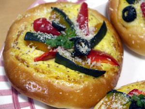 カボチャとパプリカのガレット