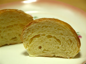 クロワッサンの断面