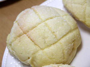 メロンパンのアップ