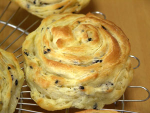 黒米デニッシュのアップ