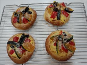 カボチャとパプリカのガレット